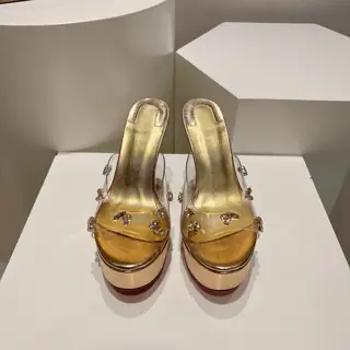 Christian Louboutin classic DEGRAQUEEN crystal high heels~
