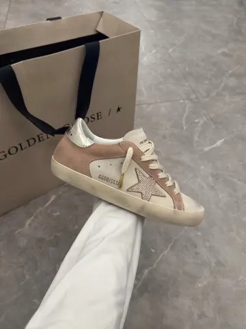Golden Goose Silver Tail Pony Hair Star Couple Style Shoes