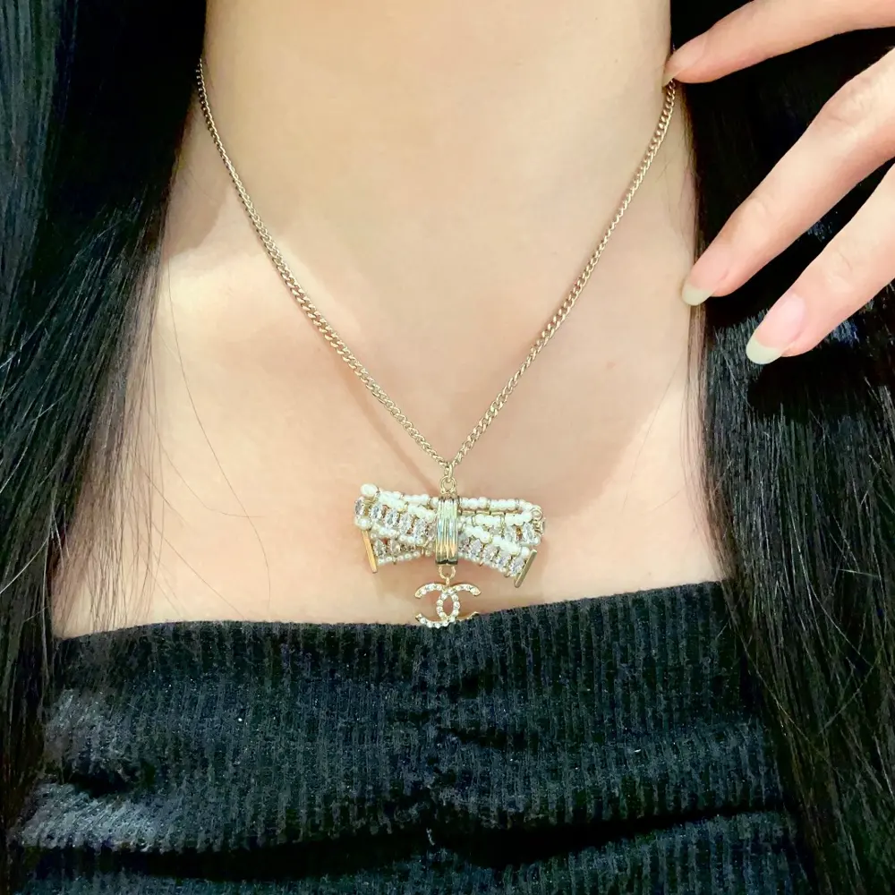 Chanel vintage letter necklace