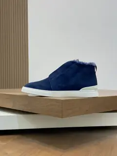 ZEGNA mid-top wool-lined sports sneakers