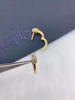 Apm monaco new pear-shaped water drop bar earrings