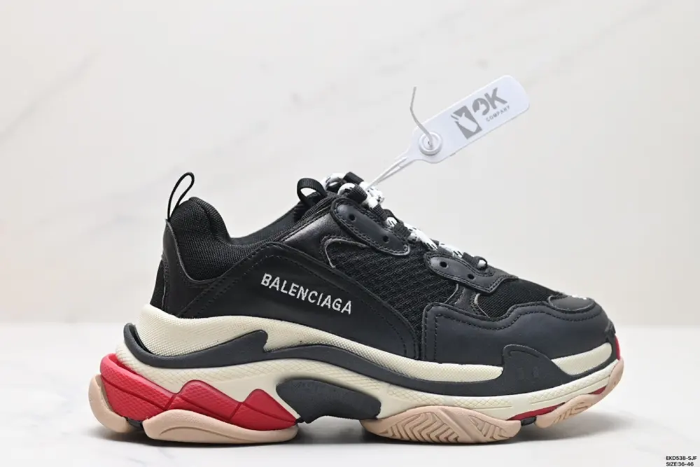 Balenciaga Triple S polyester fabric leather shock-absorbing non-slip wear-resistant 524039