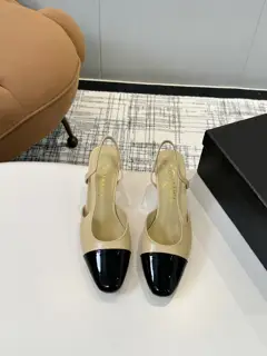 Chanel classic slingback high-heeled sandals