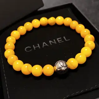 Chanel double C high-end natural imported chicken oil beeswax bracelet