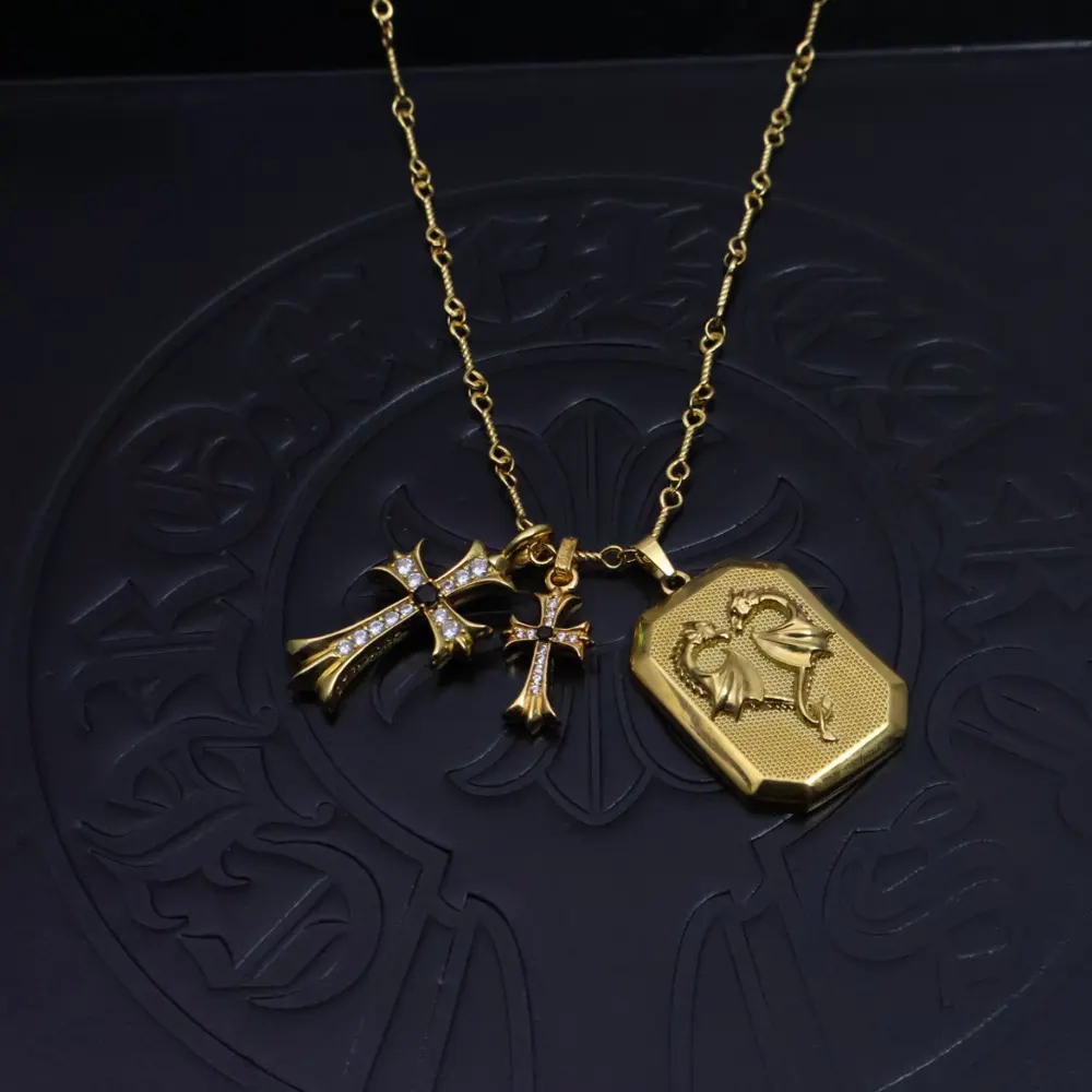 Chrome Hearts Necklace handmade chain Super cool Chrome Hearts necklace Different patterns