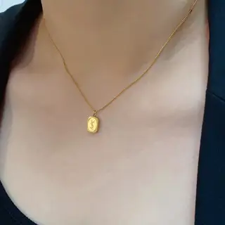 Yves Saint Laurent letter necklace