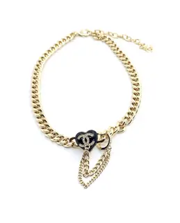 Chanel Black Heart Necklace