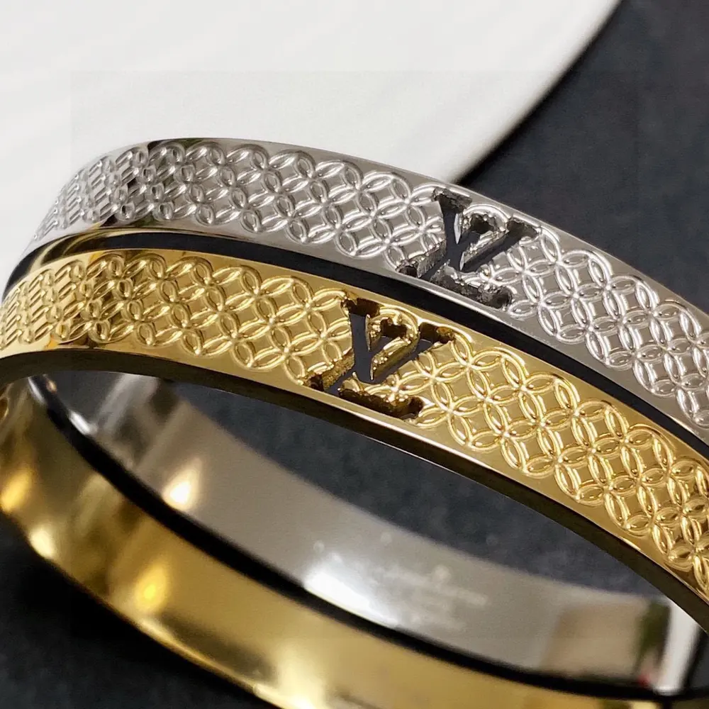 Louis Vuitton lettering hollow bracelet