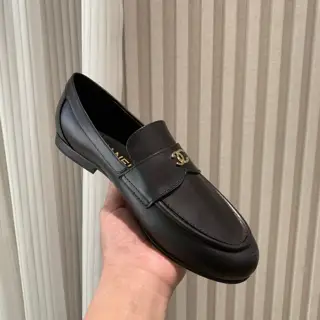 Chanel British style double C diamond buckle loafers series new 〰