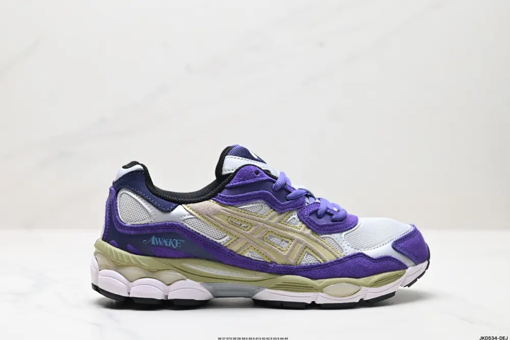 ASICS/Asics GEL-NYC 2055 breathable mesh upper with some synthetic leather material. Adopts 1201A850-020
