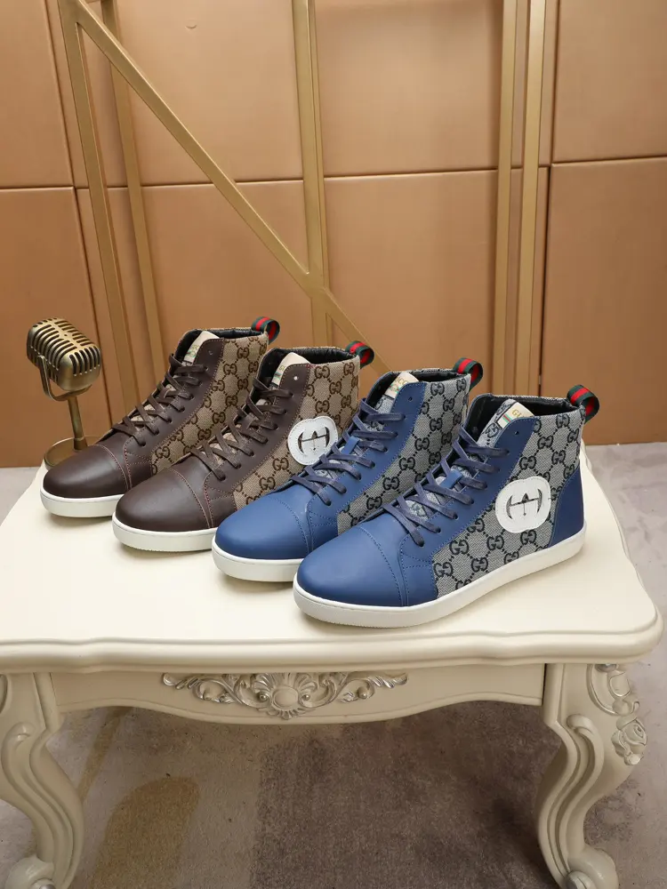 Gucci high-top casual shoes. The upper