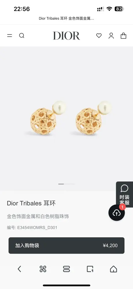 Dior new style Dior new letter earrings loved by top brands. The metal texture