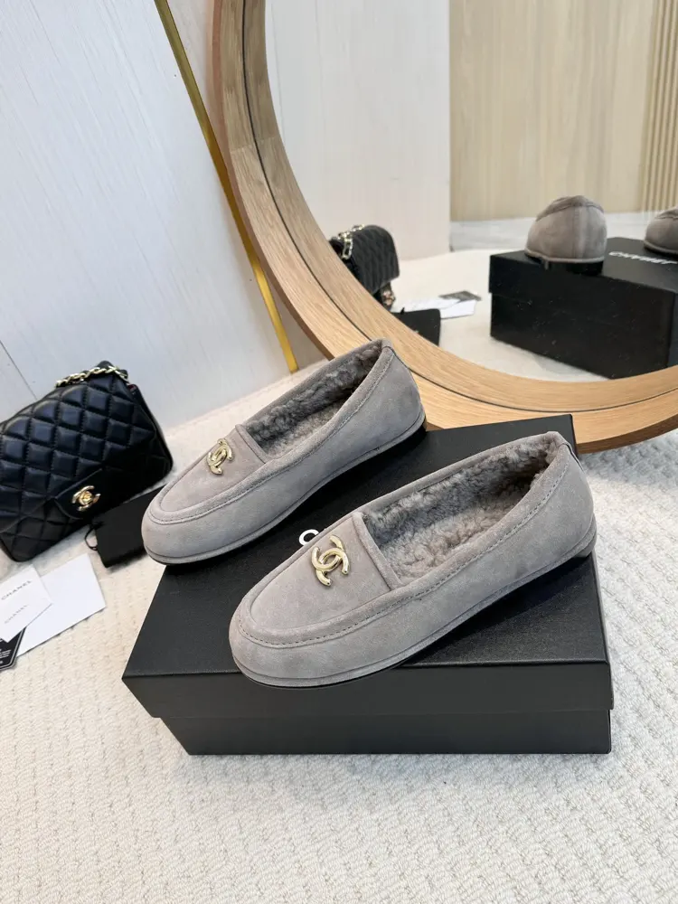 Chanel Teddy Lambswool Teddy Loafers
