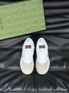 Gucci Re-Web series Men’s webbing leather sneakers