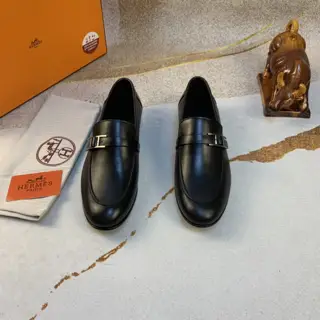 Hermès formal casual leather shoes slip-on style for men