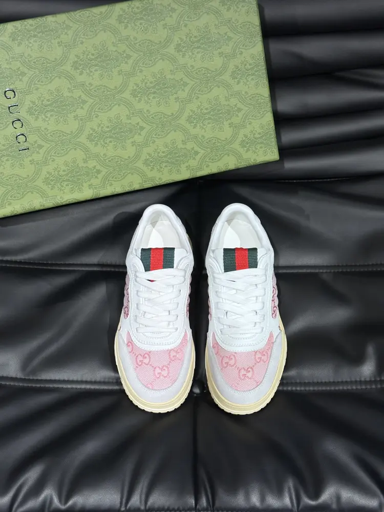 Gucci Re-Web series Men’s webbing leather sneakers