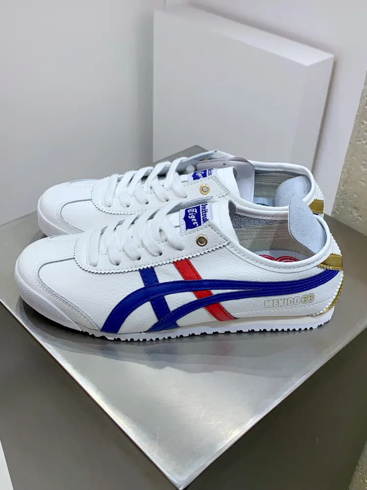 Asics Using soft grain cowhide leather combined with suede trim upper material#Embedded 1183B391-100