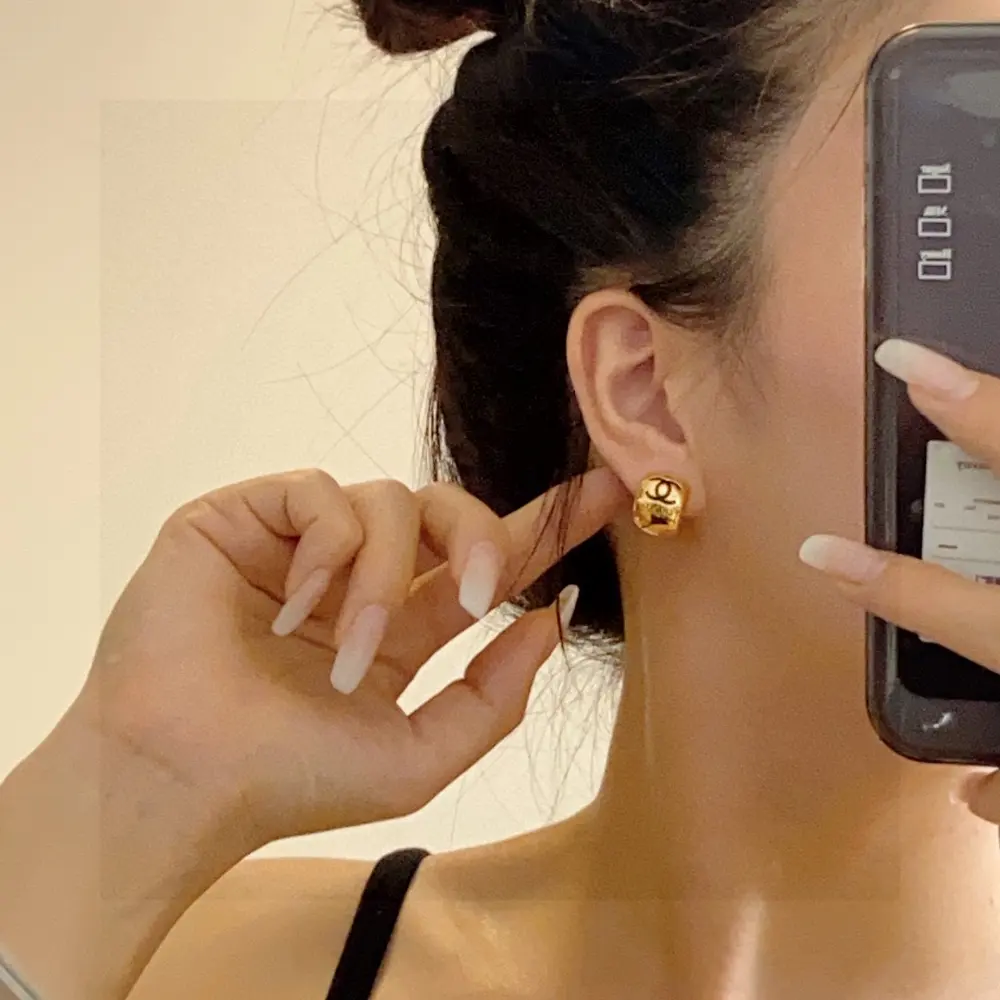 Chanel Double C small earrings