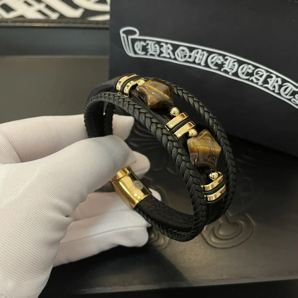 Chrome Hearts leather bracelet
