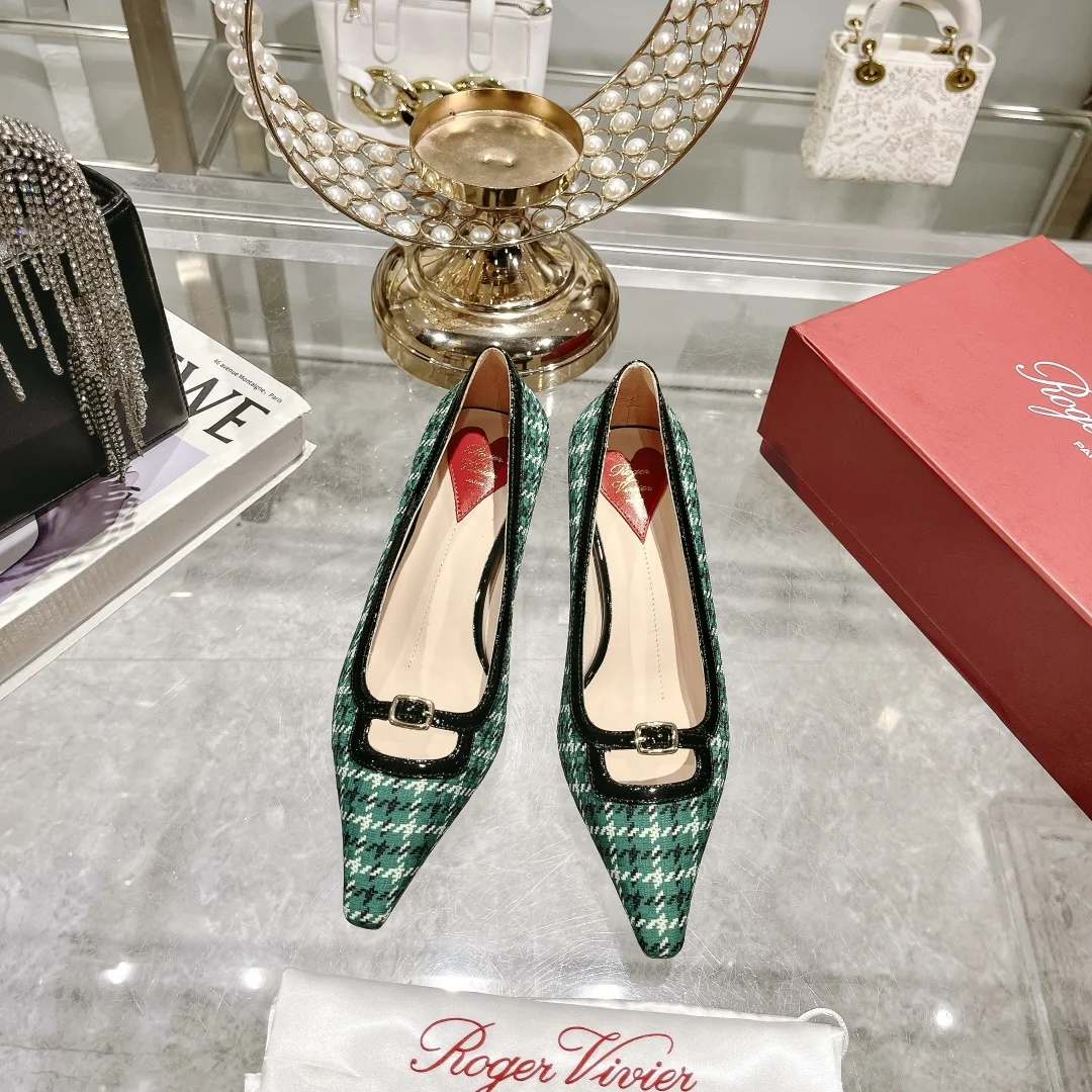 Roger Vivier RV women’s shoes mini high heels single shoes