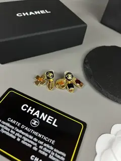 Chanel vintage glass earrings