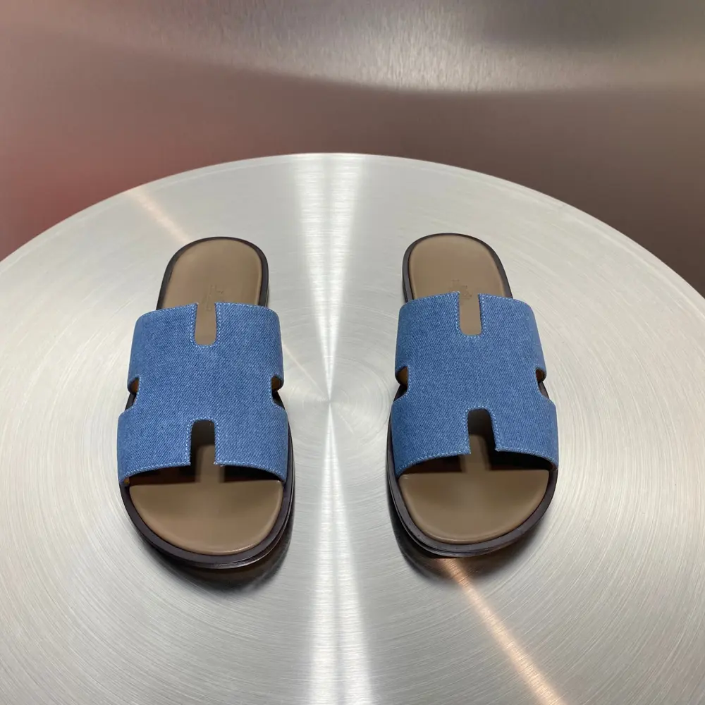 Hermès Classic H Slippers ~ High-end men’s sandals• beach shoes slippers ~ counter