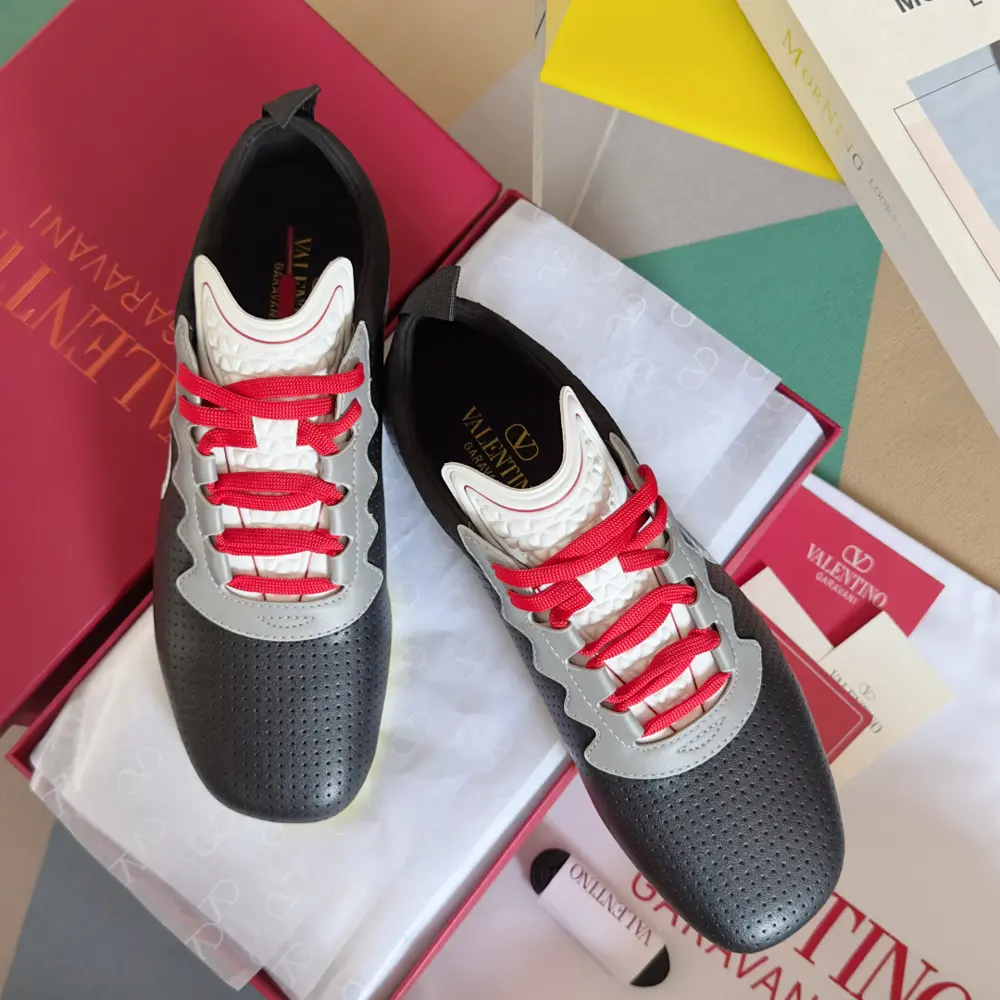 Valentino Chromathon series couples eyelet reflective ballet casual sports shoes Dexun shoes