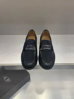 Dior Leather Loafers with Large Leather Soles