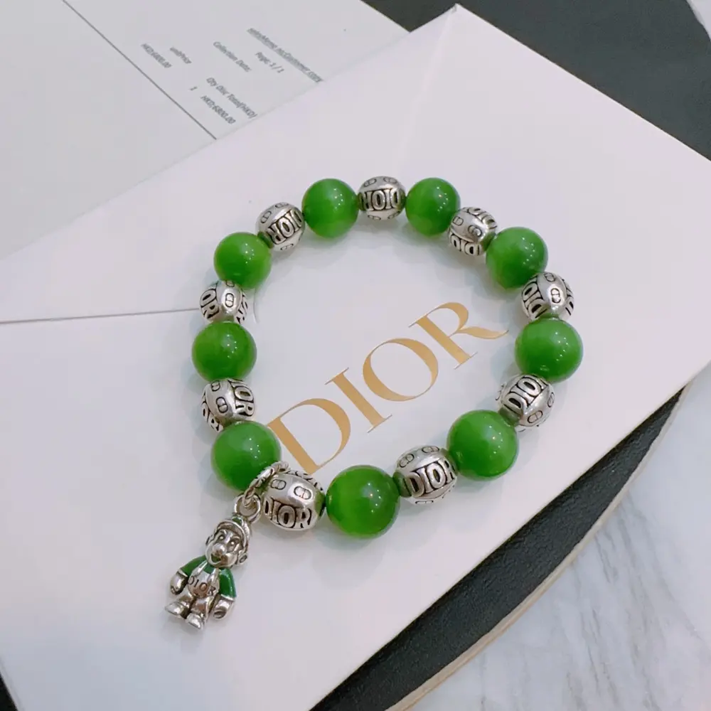 DIOR Multi-element agate Thai silver style bracelet