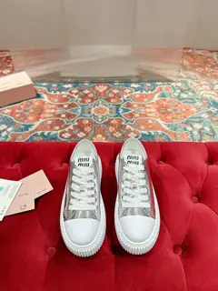 Miu Miu Miu 2024/ss# Miu new thick-soled canvas shoes