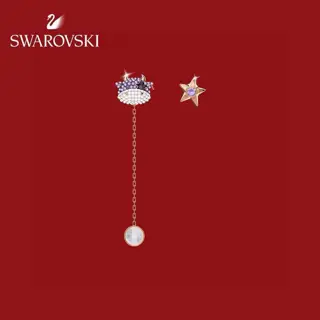 Swarovski cute and colorful little golden bull earrings for the year of birth