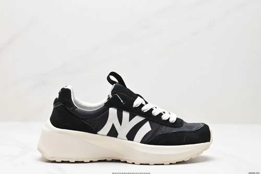 MLB height-enhancing retro NY big logo suede thick sole men’s and women’s dad shoes couple 32SHX1111