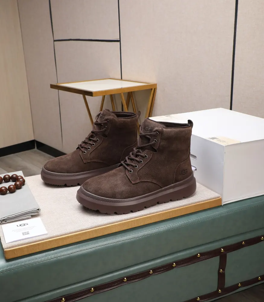 UGG fur and leather warm snow boots