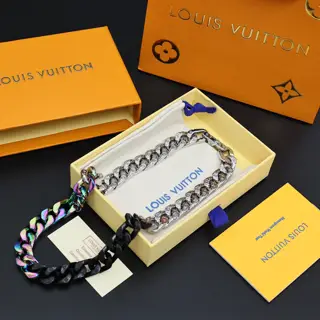Louis Vuitton colorful lobster clasp necklace