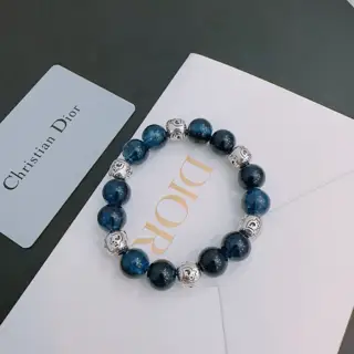 DIOR multi-element agate Thai silver style bracelet
