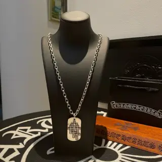 Chrome Hearts Classic Vintage Cross Necklace Square Cross Pendant