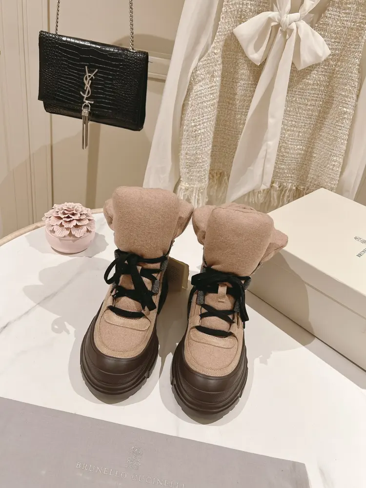 Brunello Cucinelli Ankle Boots The classic inspiration from loafers defines the modern