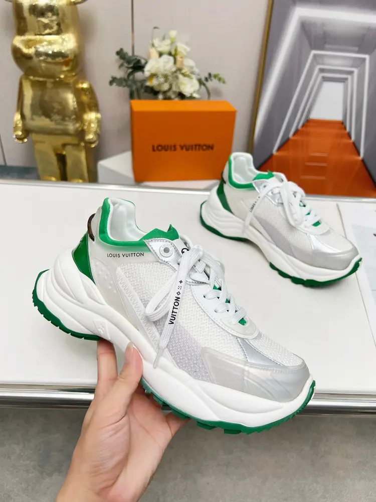 Louis Vuitton Run 55 sneakers combine mesh fabric