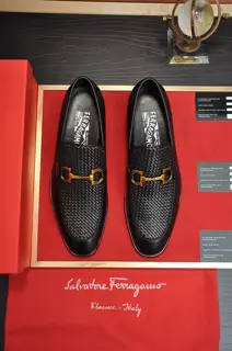 Salvatore Ferragamo Ferragamo formal leather shoes Original imported open-edge premium