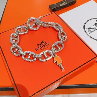 New Hermès bracelet thickened platinum version. High-end precision version