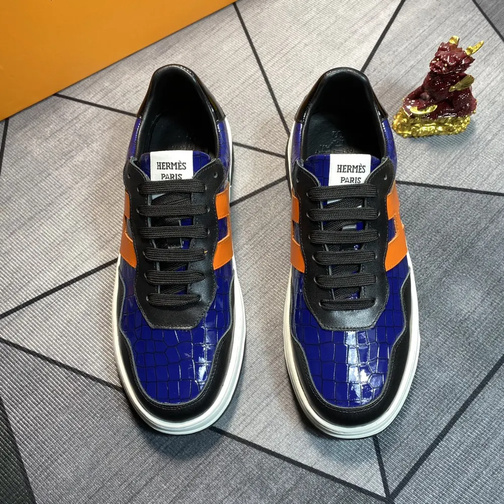 Hermès men’s color-blocked sneakers