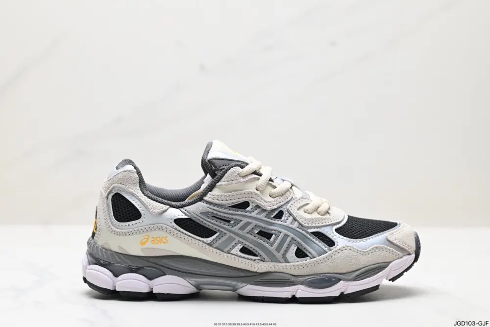 ASICS breathable mesh upper with some synthetic leather material uses the new AHAR+ rubber 1202A429-104