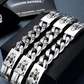 Chrome Hearts Crusader Flower Sword Men’s Bracelet