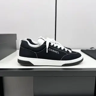 Chanel full leather panda color white shoes casual sports shoes skateboard shoes