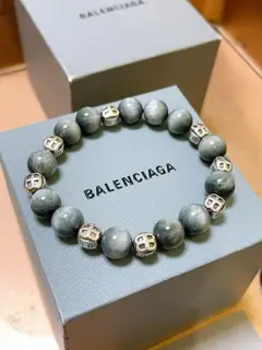 Balenciaga natural moonstone Balenciaga bracelet Tiger eye stone Thai silver style