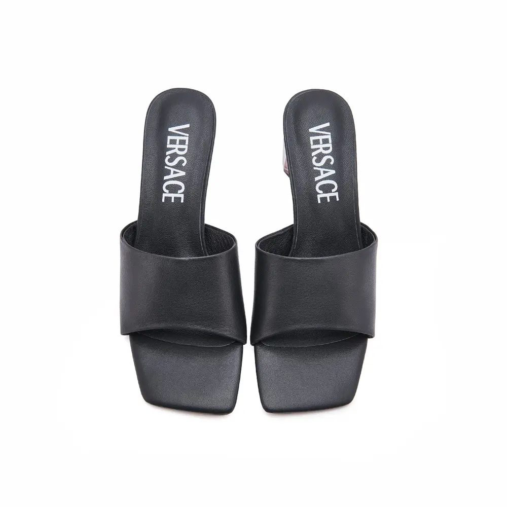 Versace new crystal heel slippers