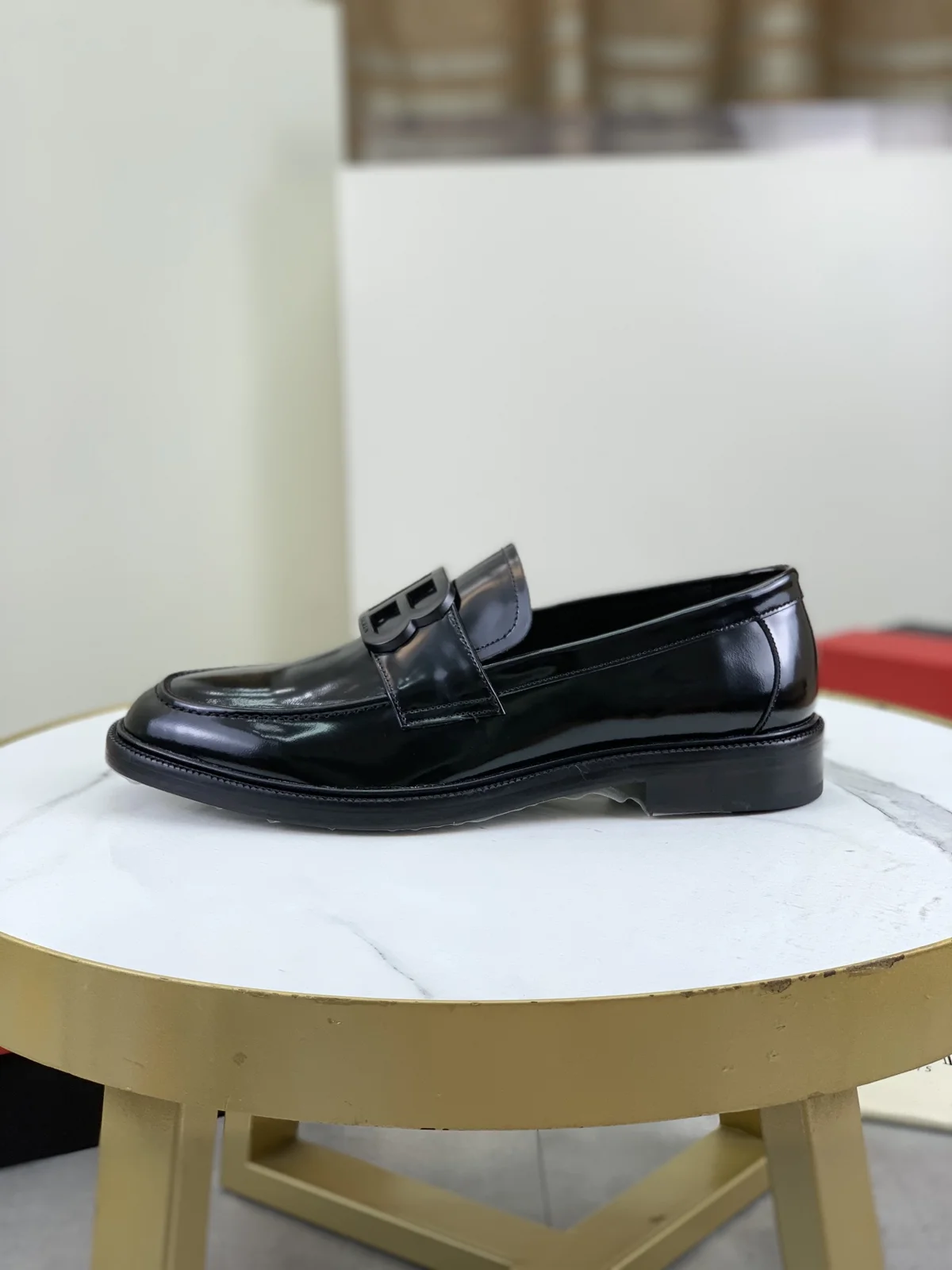 Balmain new men’s leather sole business casual shoes