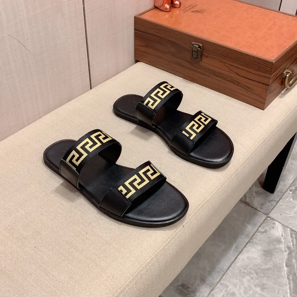 Versace slippers imported original selected leather