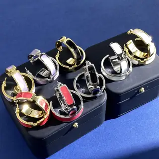Hermes H European and American fashion brand C-shaped H letter colored enamel oil drop