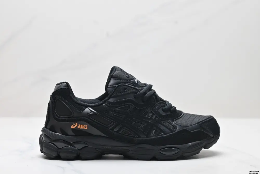 ASICS GEL-NYC 2055 breathable mesh upper with some synthetic leather material. Adopts new 1201A789-103